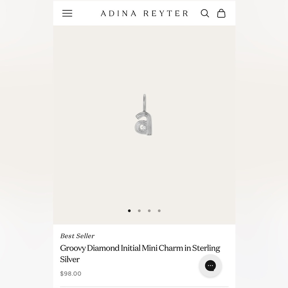 Adina Reyter mini initial charm - G